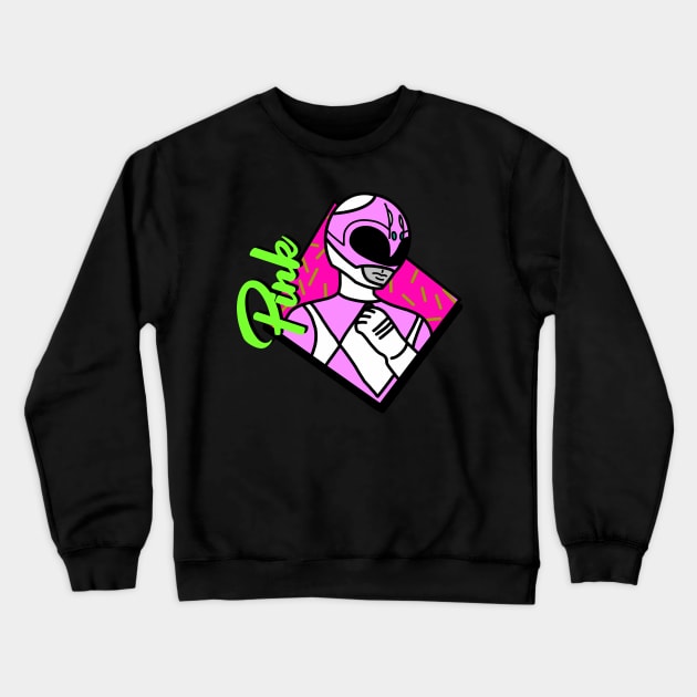 Pink Ranger Crewneck Sweatshirt by SimplePeteDoodles